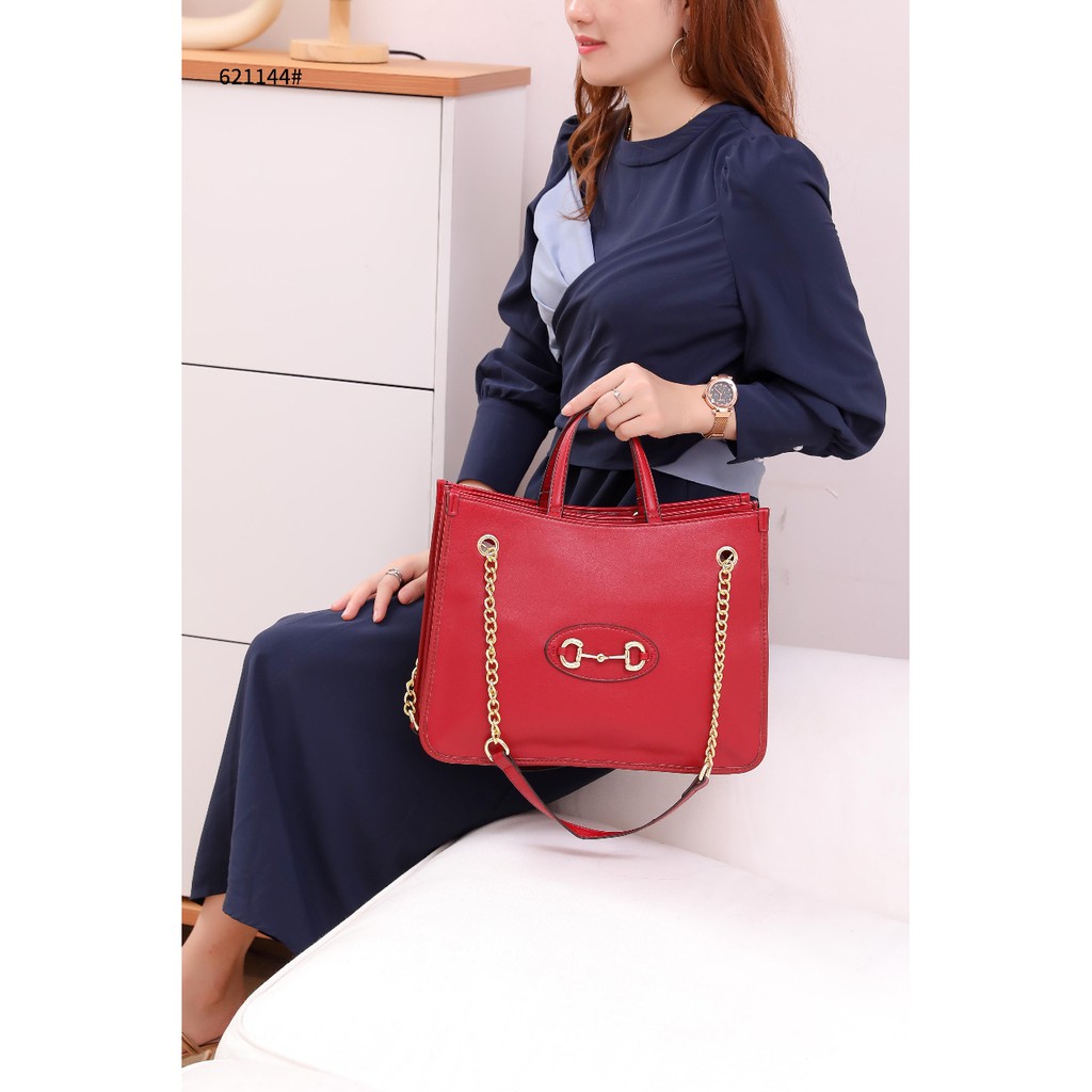 GC Horsebit Tote Bag Leather 621144