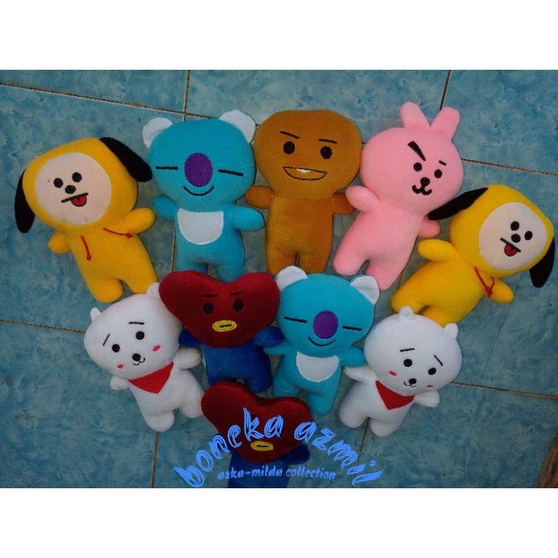 Boneka bts21 size ukuran 25 cm