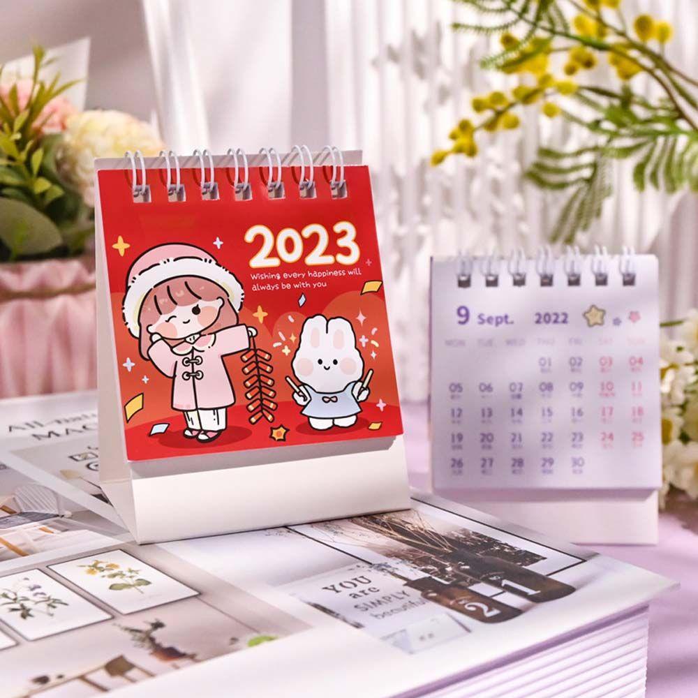 Mxbeauty 2023kalender Rumah Siswa Sekolah Perencana Mingguan Perlengkapan Kantor Kartun Stationery Desktop Stationery