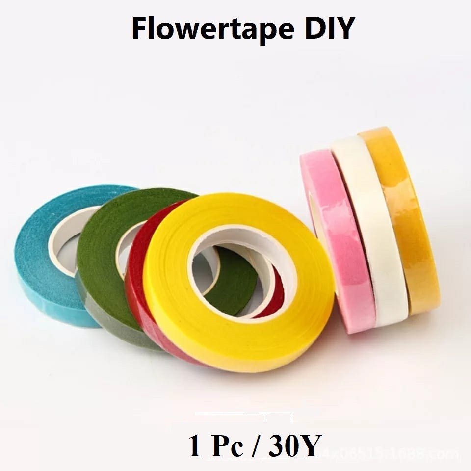 Floral Tape Pengikat Bunga Isolasi Daun Alat Bahan Souvenir Kerajinan Craft DIY Harga/Roll