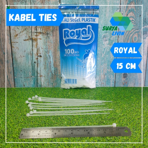 

Tali Segel Plastik ROYAL 100 pcs, 2,5 x 150 mm / Cable Kabel Ties Tis