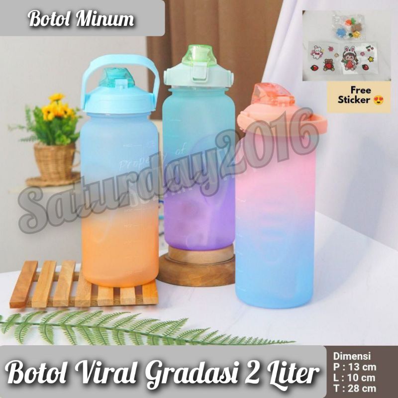 Botol Viral Gradasi 2 Liter