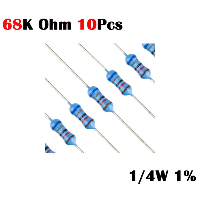 Resistor 68K Ohm 68 K 68K Ohm 1/4W 1% Metal film 10x 10 pcs