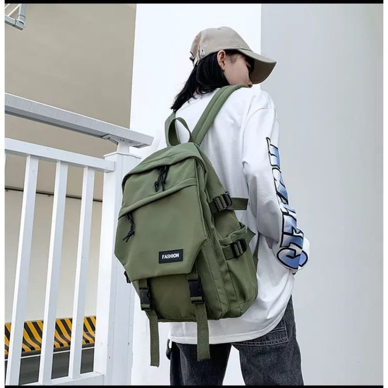 Tas Sekolah Tas Punggung Tas Ransel Pria Wanita Gendong pria Wanita Korea Style Tas Backpack Kerja Sekolah Kuliah Model Fashion Korea Trendi Tas Kanvas Tas Backpack Fashion Multifungsi