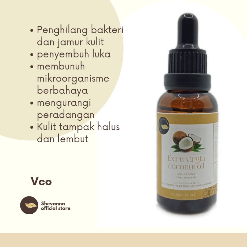 EXTRA VIRGIN COCONUT OIL-VCO (extract minyak kelapa murni) face oil/ serum mencerahkan/glowing/penghilang bakteri dan jamur kulit/penyembuh luka/mengurangi peradangan dan jerawat/ 100% organic sea nature