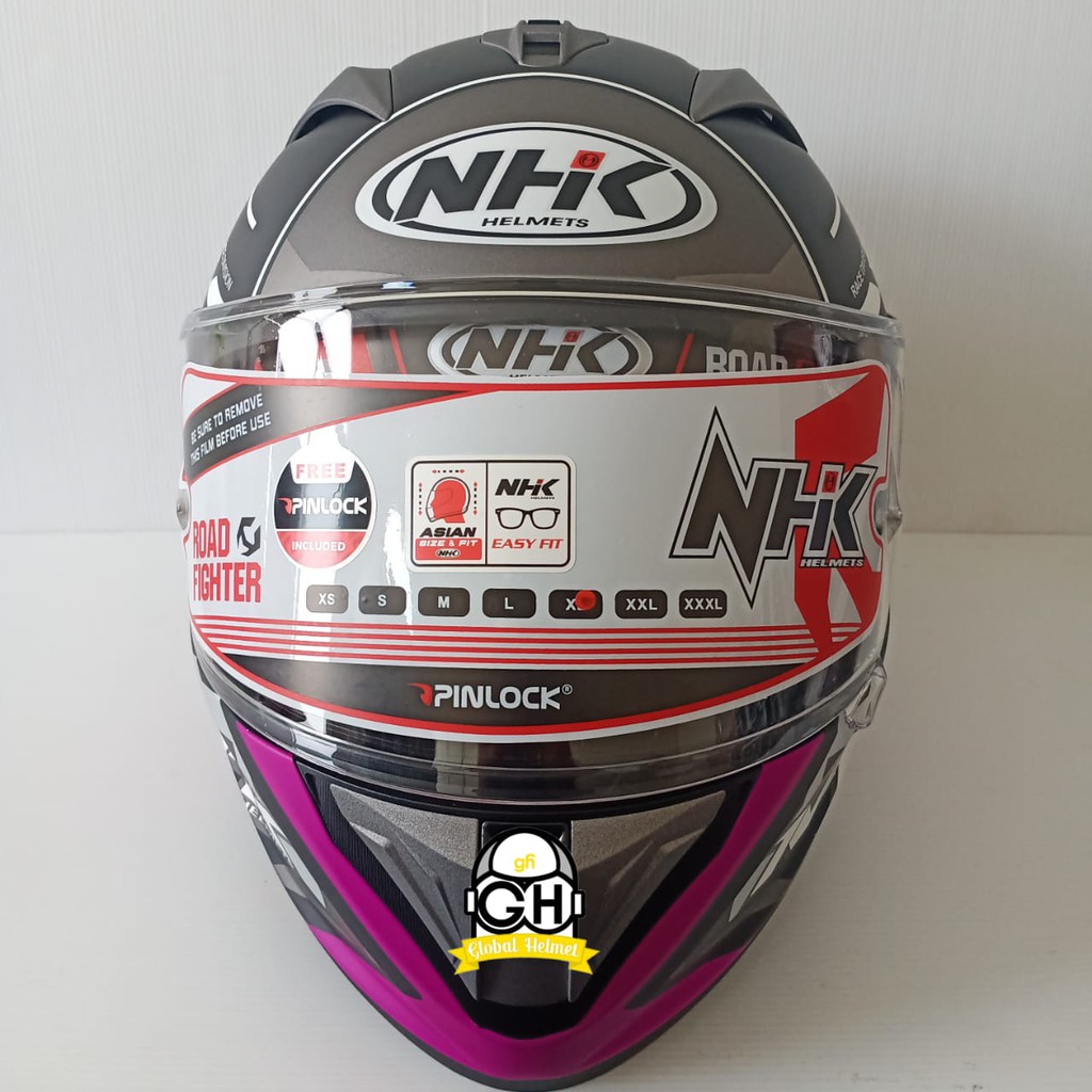 HELM NHK FULL FACE NHK GP PRIME MOTIF AEROSONIC BLACK PURPLE DOFF