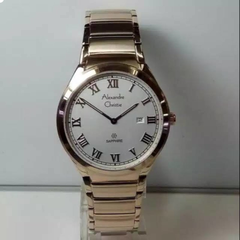 JAM TANGAN ALEXANDRE CHRISTIE Wanita AC 8538 SAPPHIRE SOFT ROSEGOLD ORIGINAL