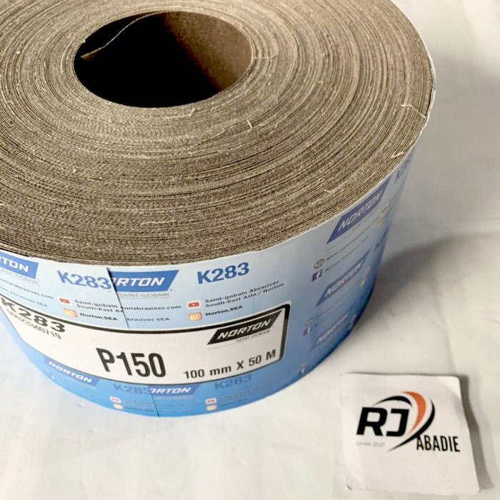 Amplas Roll Kain NORTON K283 Lebar 10cm X 50 Meter Grit 100 - 240