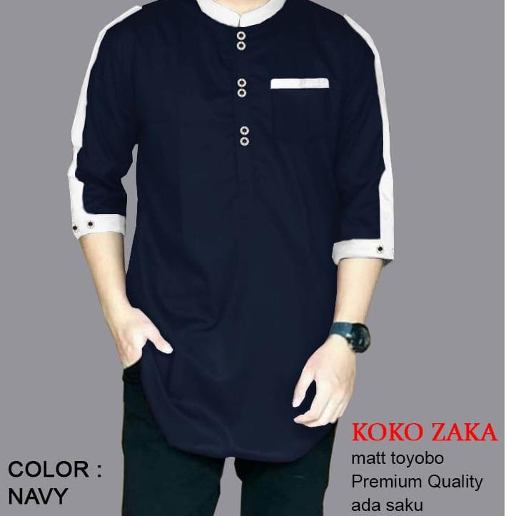 BOOM , M, L , XL, XXL, 3XL- (Dewasa aja ) KOKO ZAKA DEWASA 3per4 / BAJU KOKO PRIA JUMBO/ BAJU MUSLIM