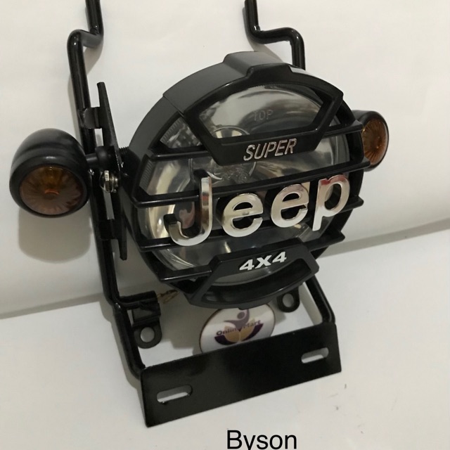 Lampu jeep variasi byson pro plus breket hitam plus lampu sen