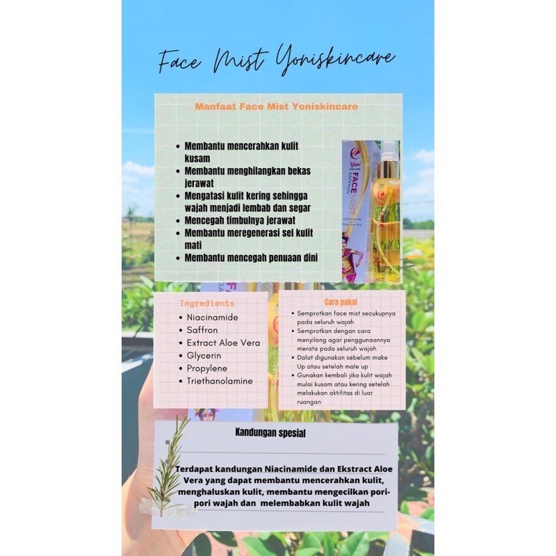 Facemist Yoni Air Saffron Yoniskincare - Facemist Yoni