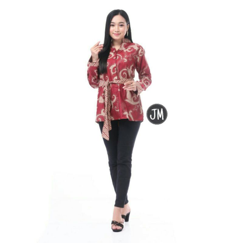 COUPLE BLUS ATASAN BATIK COUPLE KEMEJA BATIK BLUS BATIK