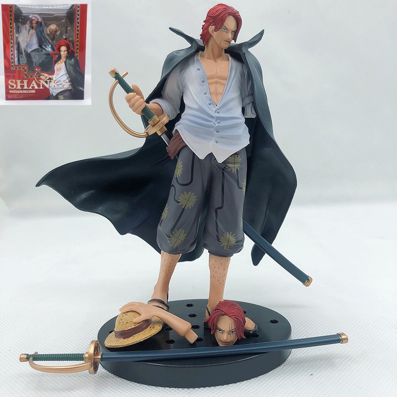 2022 Mainan Action Figure One Piece Shanks Rambut Merah 17cm Bahan PVC Untuk Dekorasi / Koleksi / Hadiah Anak