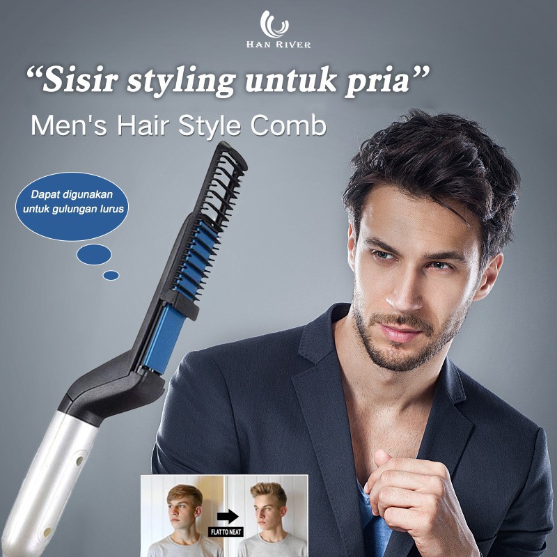 SISIR PELURUS RAMBUT PRIA - CATOK MAGIC 3IN1 - MEN STYLER CURLING IRON - VOLUMEZE FLATTEN SIDE