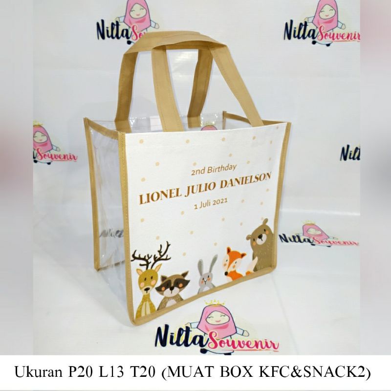 

tas ultah anak goodiebag souvenir ulang tahun motif animal terbaru