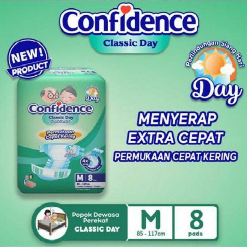 CONFIDENCE CLASSIC DAY POPOK PEREKAT DEWASA JUMBO CONFIDENCE