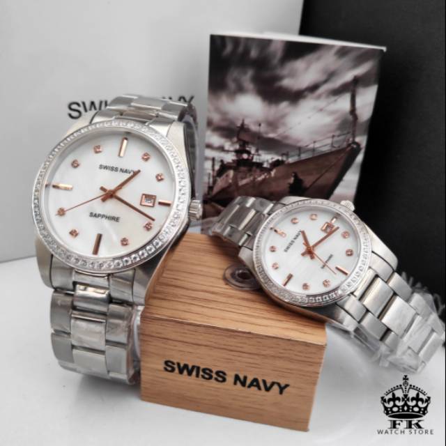 SWISS NAVY SN-8819 / 8819 Original Jam Tangan Couple SWISS NAVY Analog