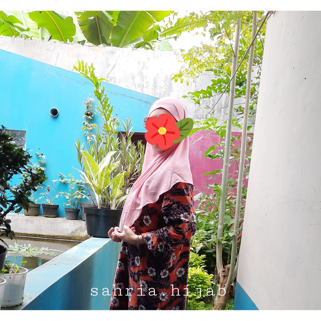 [COD] BERGO MARYAM  / HIJAB INSTAN TALI DIAMOND / JILBAB PENDEK READY SILVER DAN PINK