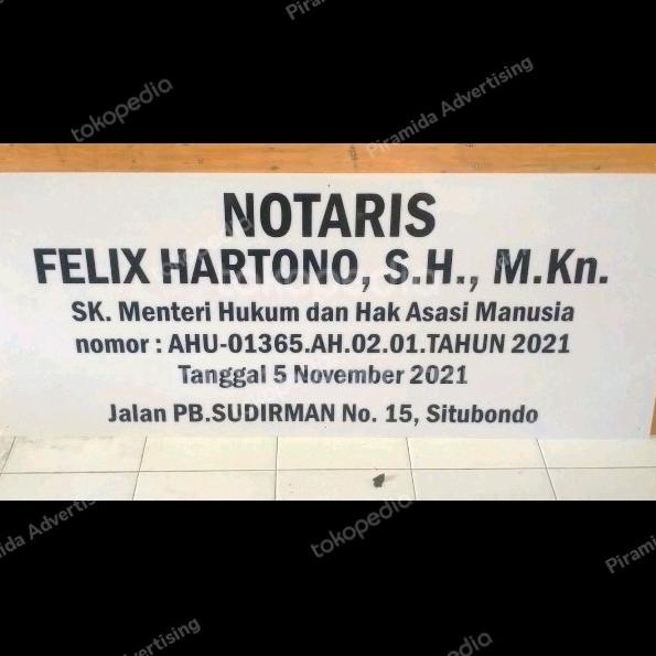 

^%^%^%^%] Papan Notaris 150x60 cm