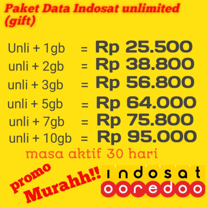 kuota internet indosat  isi ulang data indosat