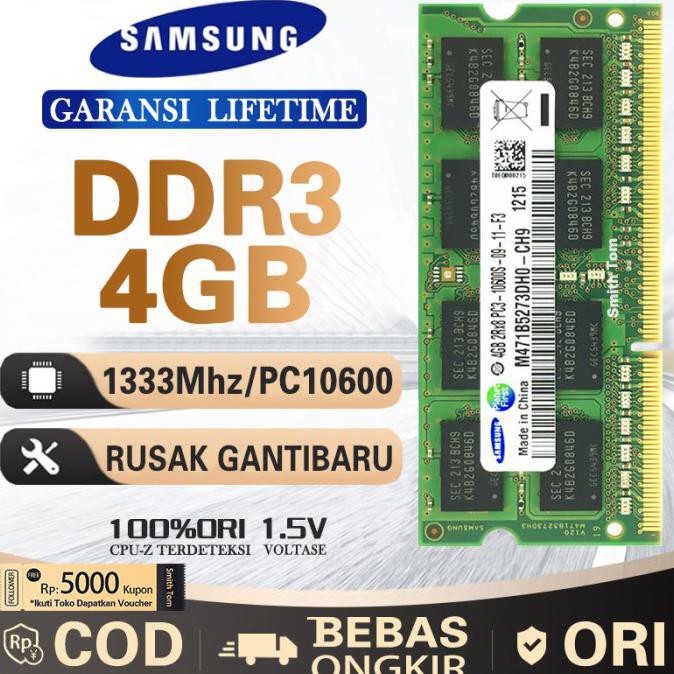 Ram laptop samsung SODIMM 4GB DDR3 DDR3-1333 4G sodim