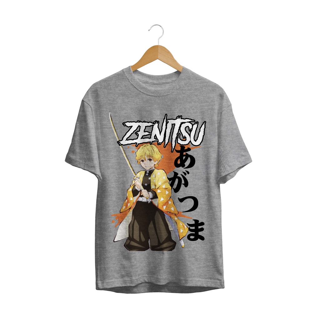 T-SHIRT KAOS ANIME DEMON SLAYER ZENITSU AGATSUMA KAWAI PREMIUM