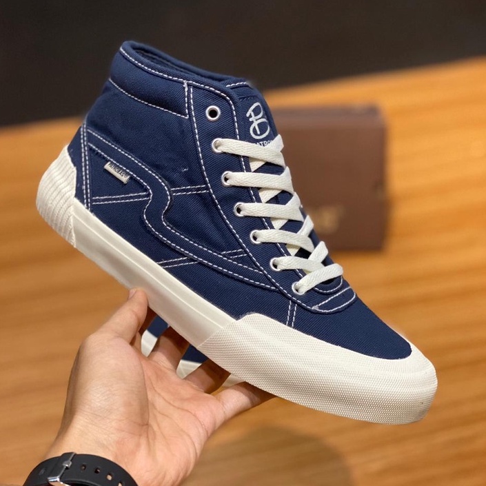 PATROBAS EQUIP HIGH BLACK WHITE, NAVY, MAROON & CHARCOAL - Sepatu  Sneakers Canvas Pria/Wanita Patrobas Original-Navy