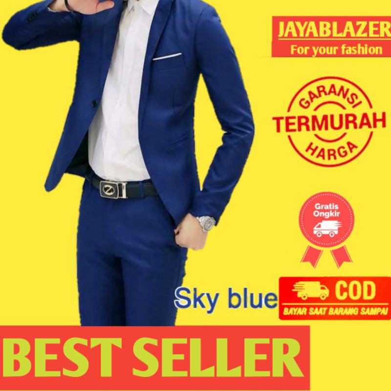 JAS BLAZER PRIA NAVY JAS RESMI JAS WEDDING JAS KERJA