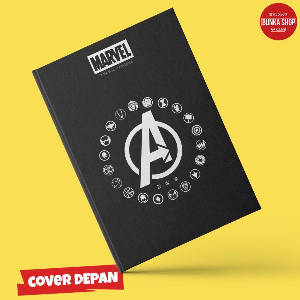 

Note Book Film Marvel Avengers Logo Hardcover A5 Buku Tulis Catatan Murah