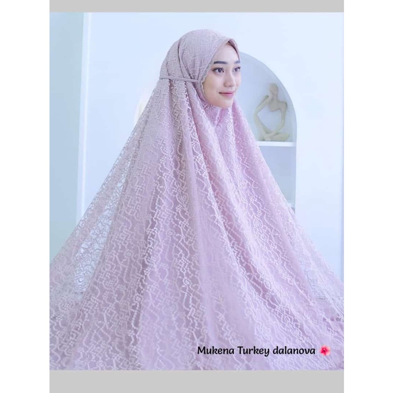 Mukena Dewasa Dalanova TURKEY SOFT PURPLE Mukenah Premium 100% Original Model Terbaru 2022 Ready Sto