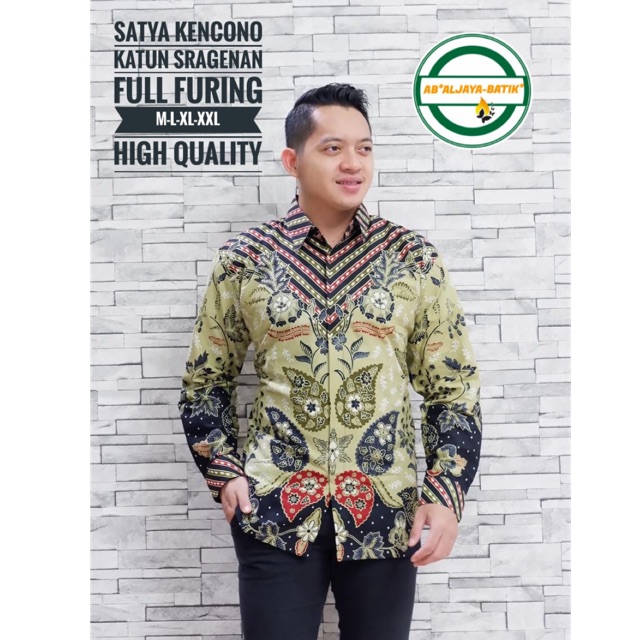 Kemeja Batik SATYA KENCONO FULL FURING Katun Halus Ori Solo