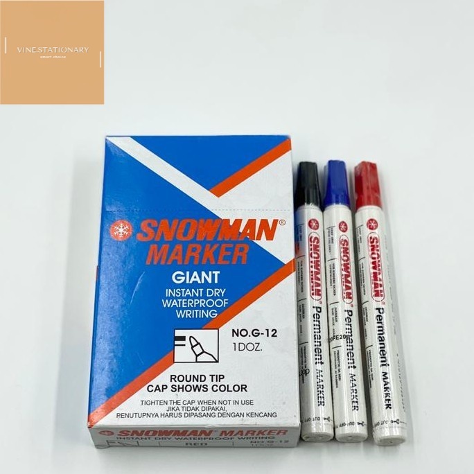 

Spidol Snowman Permanen / Permanent Marker G-12 / G 12/