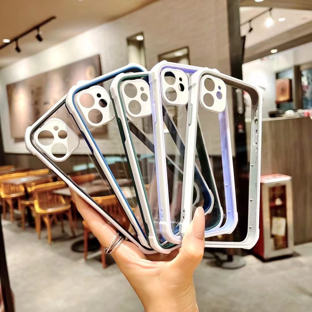 Case Transparan Tahan Jatuh Untuk iPhone 13 Pro MAX 12 Pro 11 Pro MAX X XR XS MAX 7 Plus 8 Plus