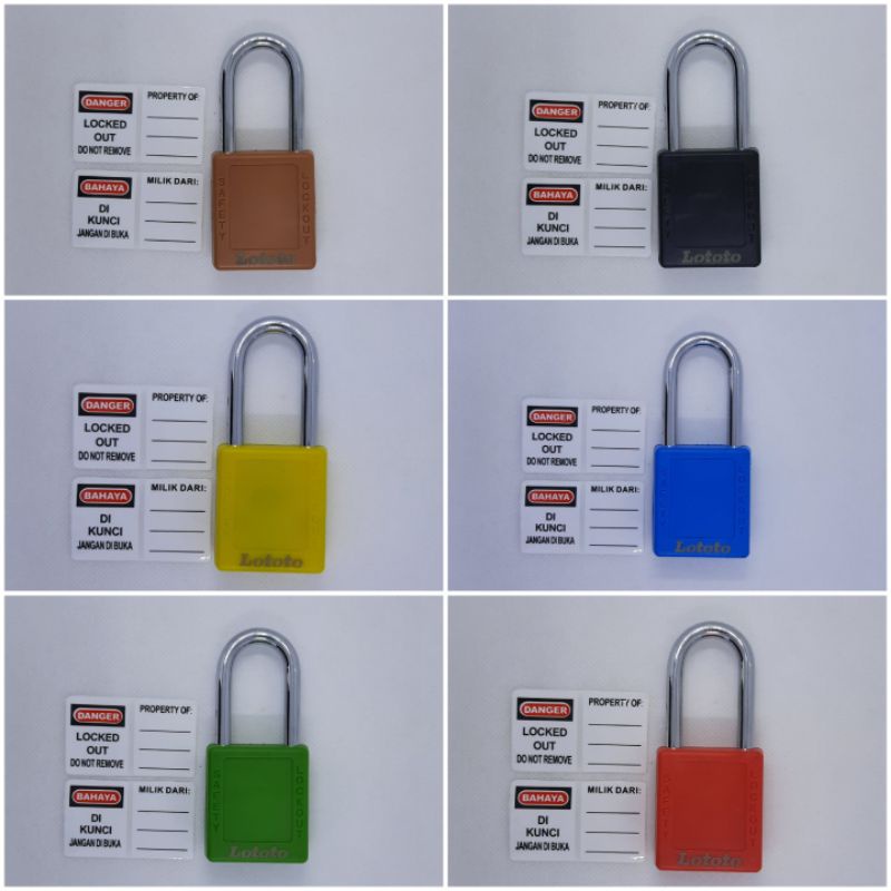 LOTOTO 410 Kuning Gembok Safety Loto Padlock Safety Lockout Tagout