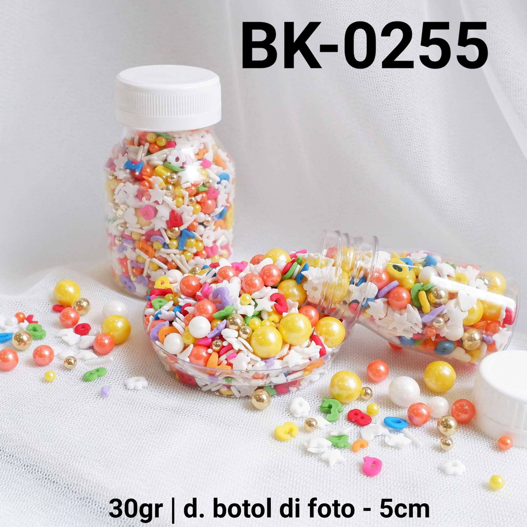 

BK-0255 YBB Sprinkles sprinkle springkel 30gr mutiara kuning orange