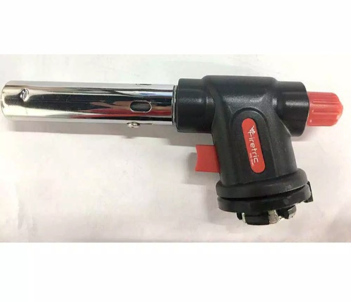 Kepala Gas Portabel Kaleng Hicook / Flame Gun Bbq 1300 Celcius Dengan Pemantik [hitam]