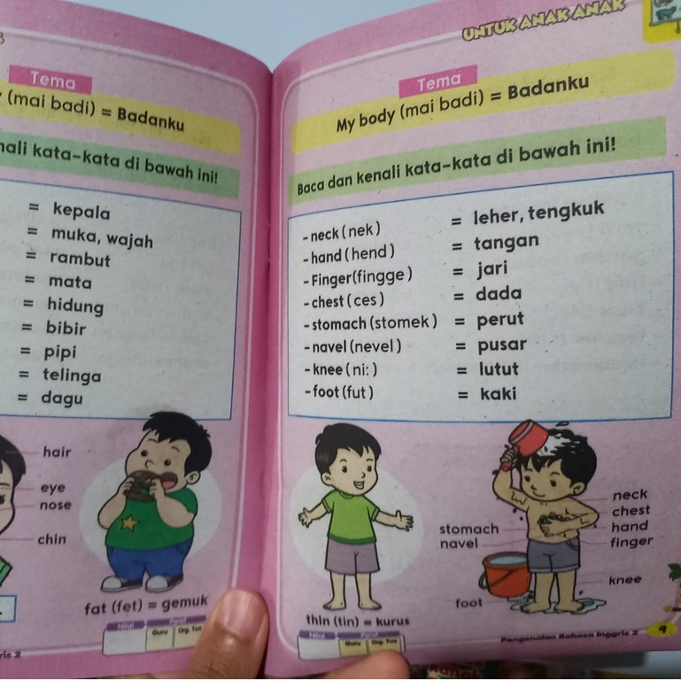 Buku Pengenalan Bahasa Inggris 1 dan 2 PAH (Warna)