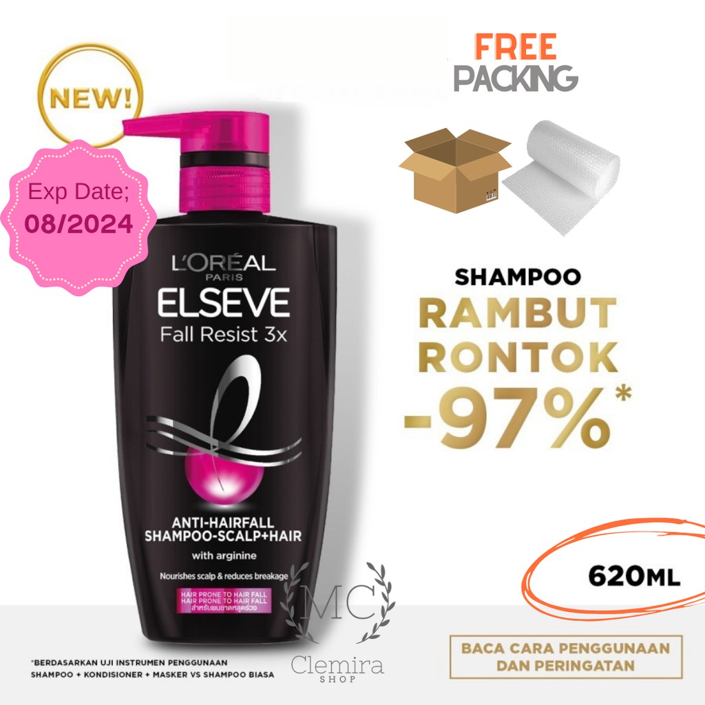 Shampoo L’Oreal Paris Fall Resist 620 ml / Shampo Loreal Anti Hair Fall/ rambut rontok/ Loreal Hitam