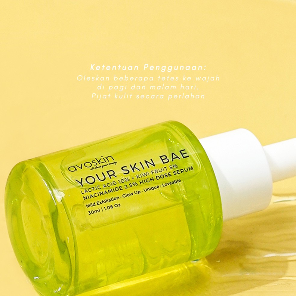 Avoskin Your Skin Bae Lactic Acid 10% + Kiwi Fruit 5% + Niacinamide 2,5% High Dose Serum