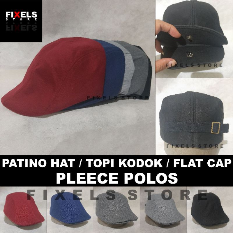 Topi Kodok / Patino Hat / Flat Cap Polos