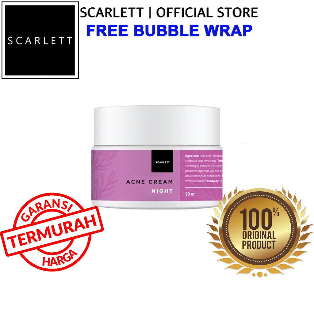 Scarlett Whitening Acne Night Cream