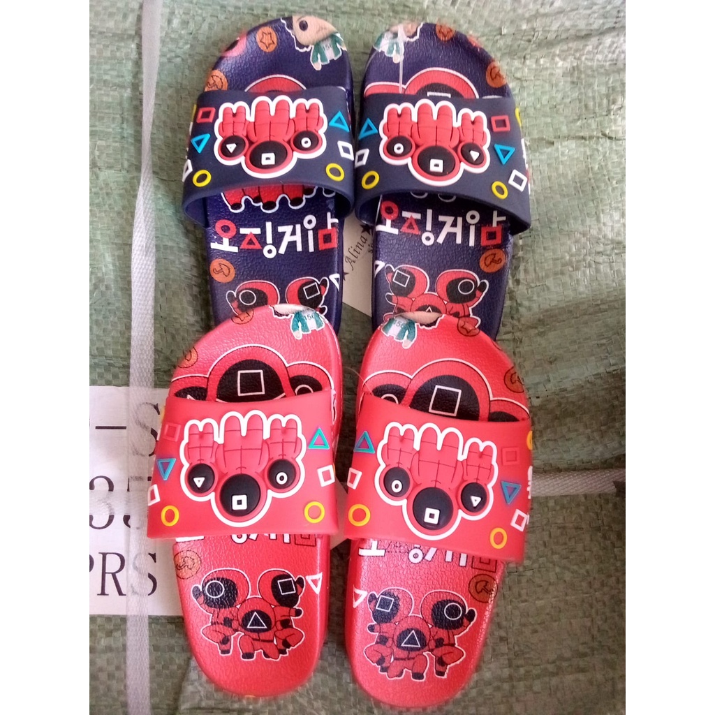 Sandal Selop anak laki-laki Squid Game 009-14 size (24-35) sandal selop anak model terbaru