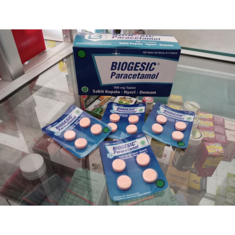 Biogesic Paracetamol 500 mg Isi 4 Tablet - ED 03/2028