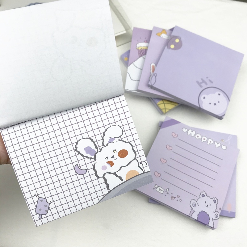 50pcs Memo Pad Bentuk Pohon / Bunga / Hewan Lucu Untuk Sekolah / Kantor-1