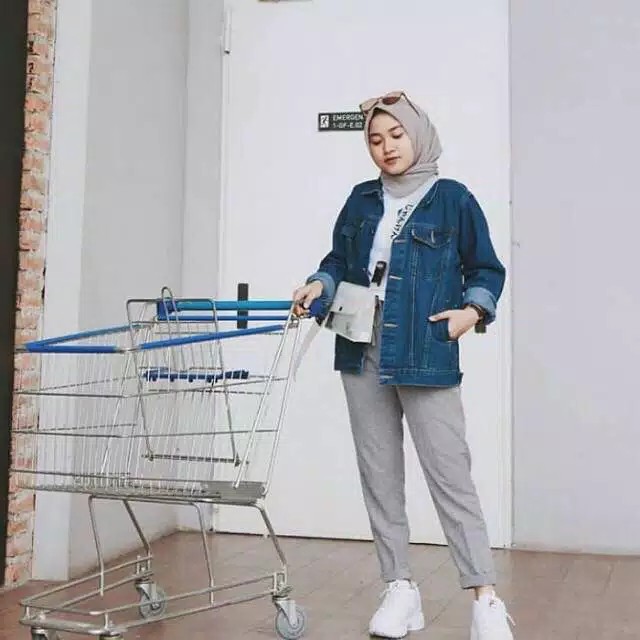 BISA COD - KOREAN BAGGY PANTS SIZE M L XL AMERICAN DRILL / CELANA BAHAN KERJA / BAGGY BASIC PANTS