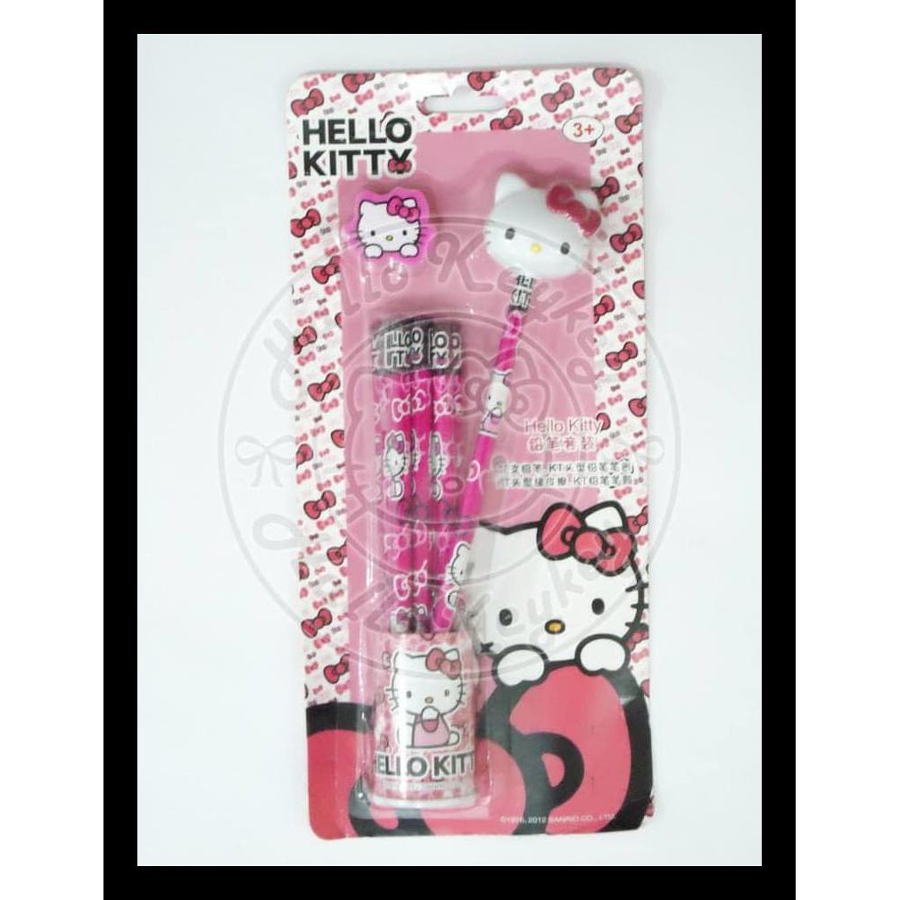 

BANTING HARGA SET PENSIL 12PCS + RAUTAN + PENGHAPUS HELLO KITTY SANRIO PAKET ALAT TULIS TERLARIS DAN