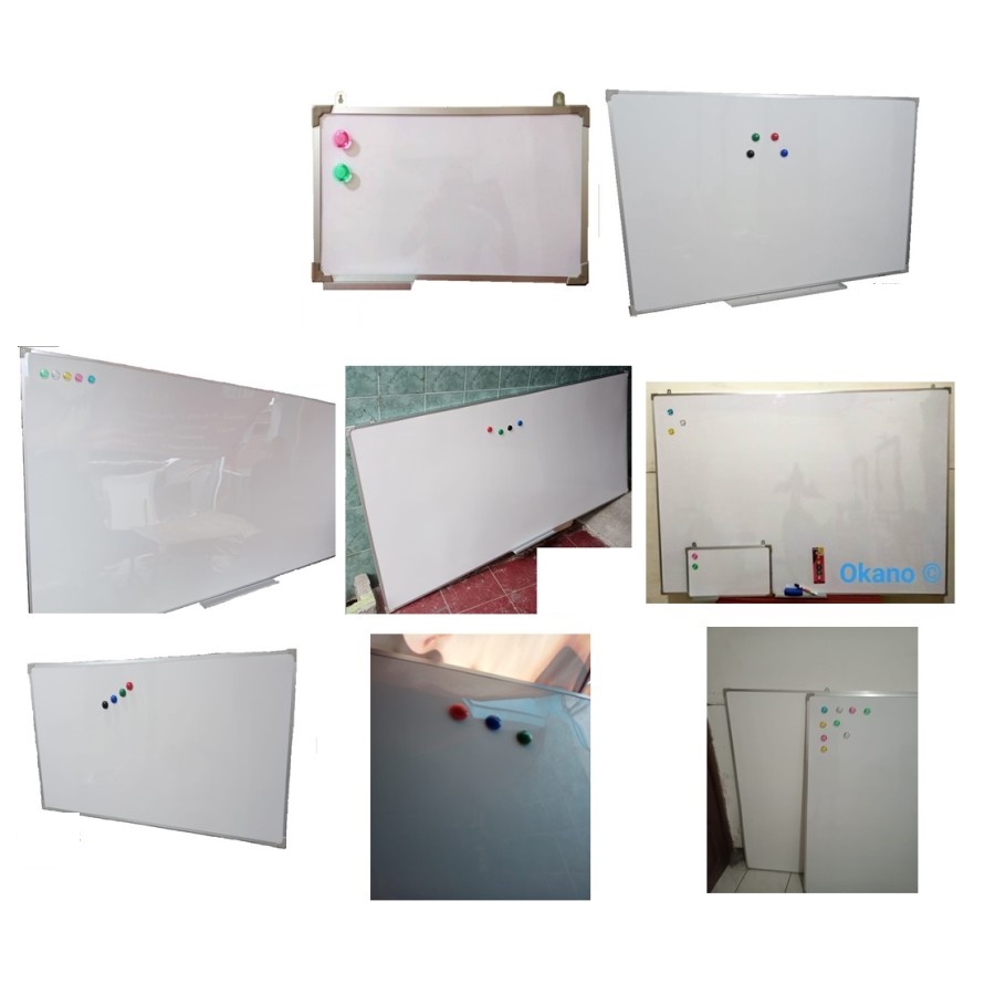 

$$$$] Papan Tulis Whiteboard Gantung Magnet Okano 60 x 120 cm