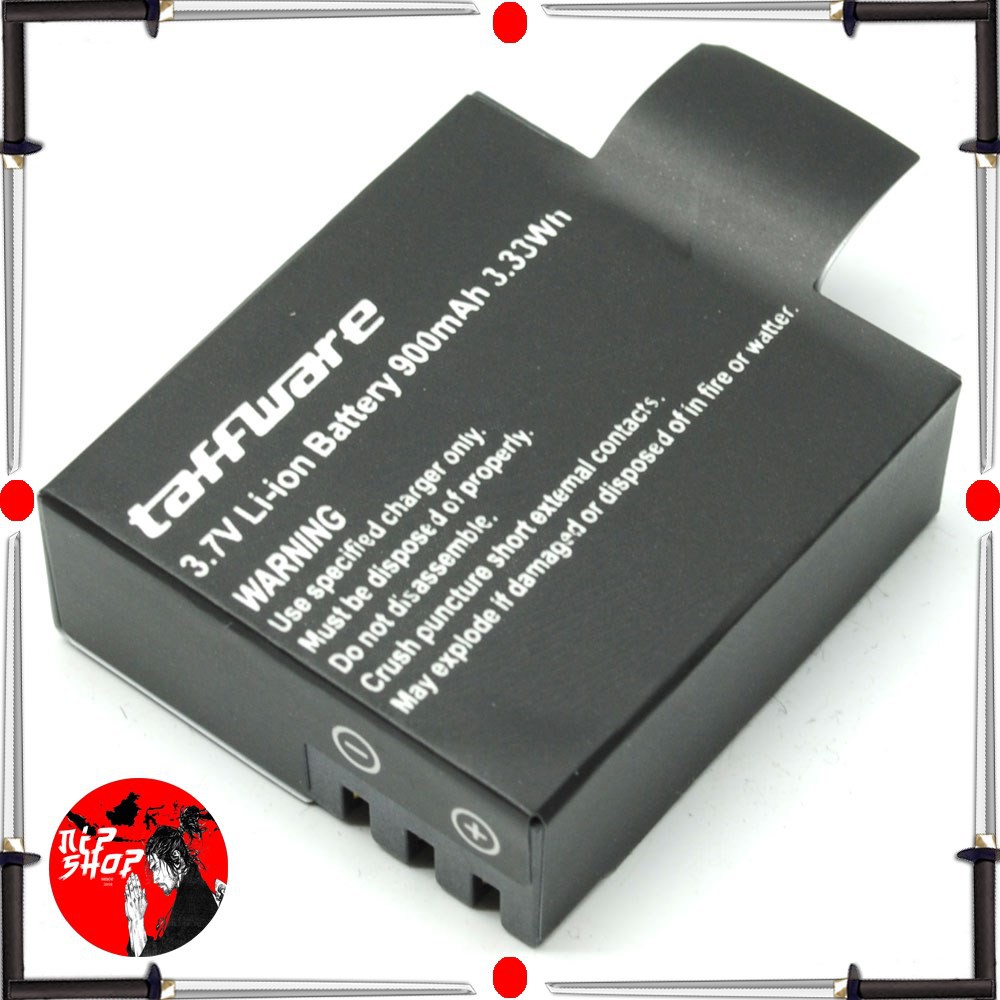 Taffware Baterai SJ4000 SJ5000 SJ6000 M10 EKEN H9 H9R Pro 900mAh - Black