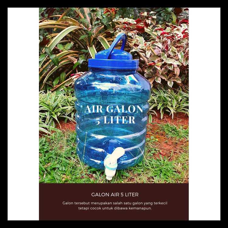 AIR GALON / GALON AIR 5 LITER TAMBAH KERAN KODE 1130