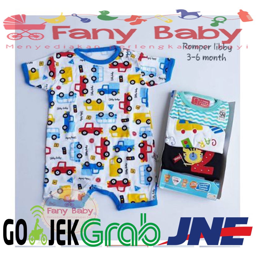 Libby Jumper SEGIEMPAT Tangan Pendek Premium isi 3pcs MOTIF RANDOM